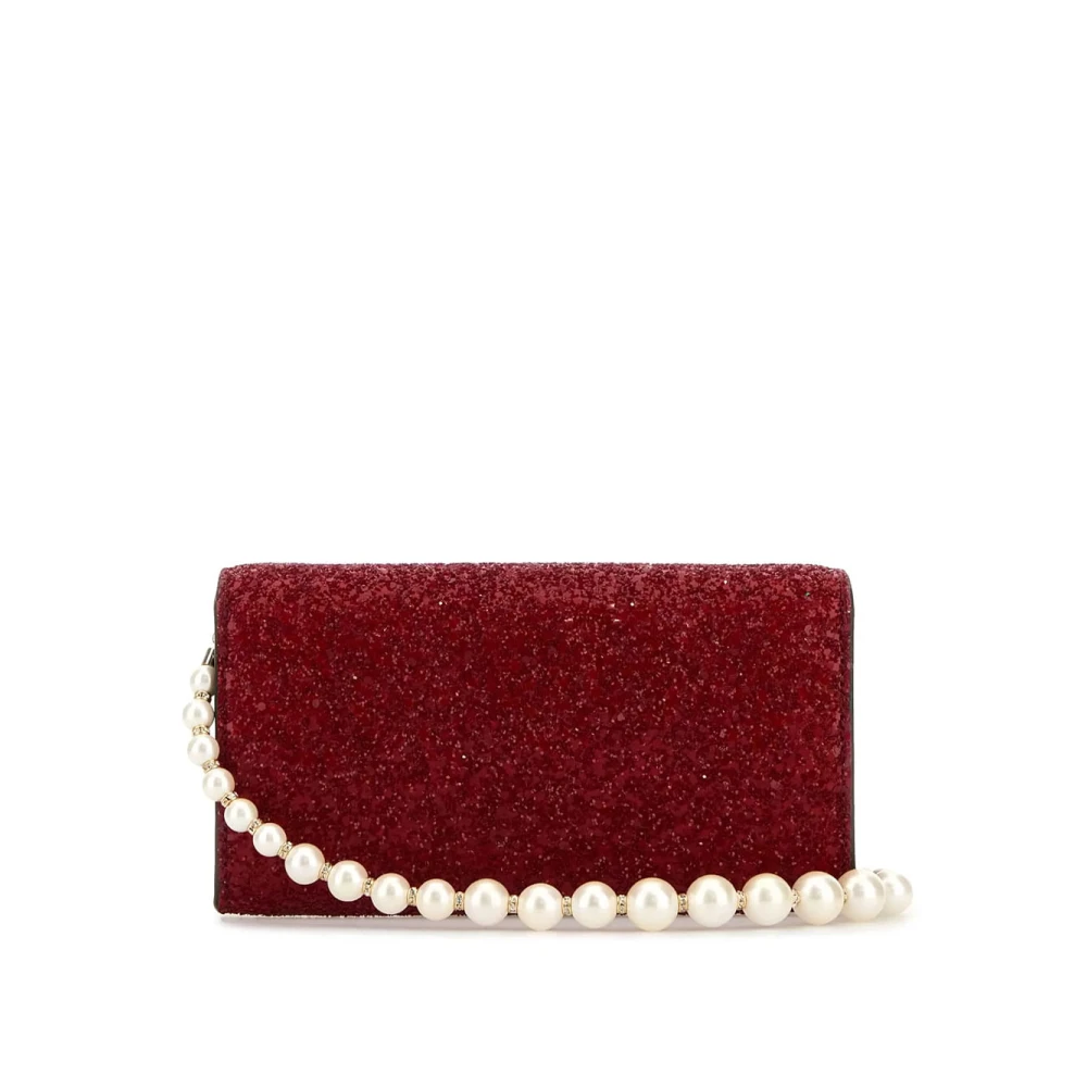 Jimmy Choo Ruby Red Avenue Wallet Chain Clutch Red Dames