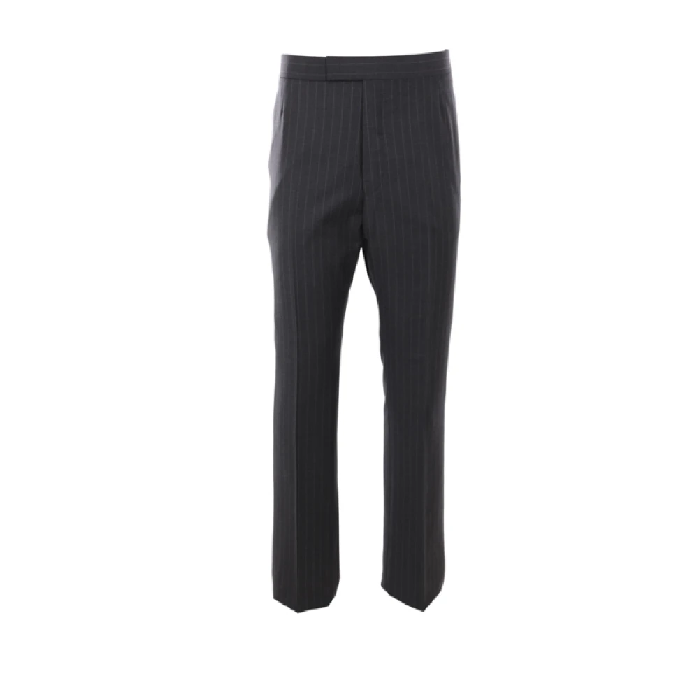 Thom Browne Grijze Straight Leg Broek Gray Heren