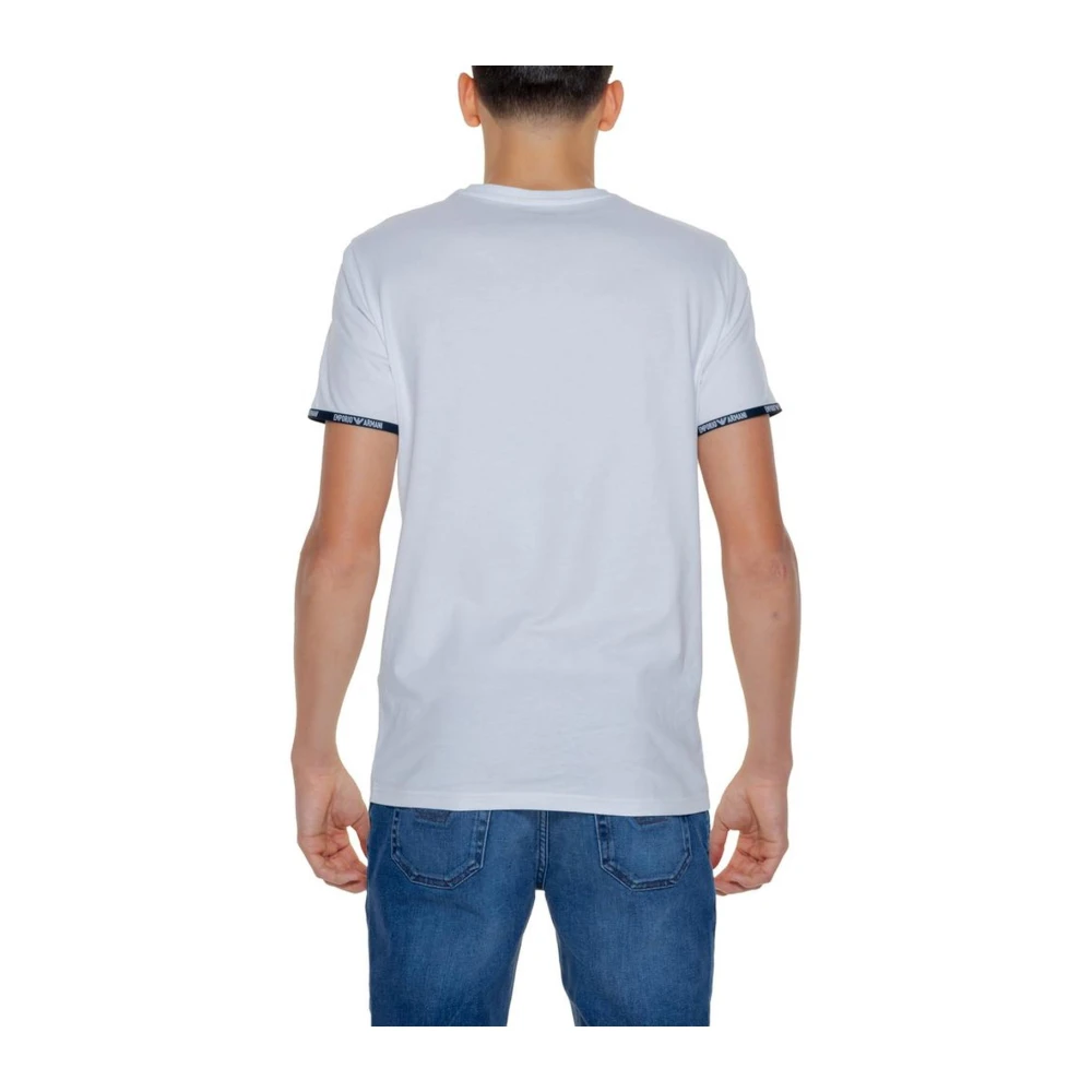 Emporio Armani Witte Katoenen Crew Neck T-Shirt White Heren