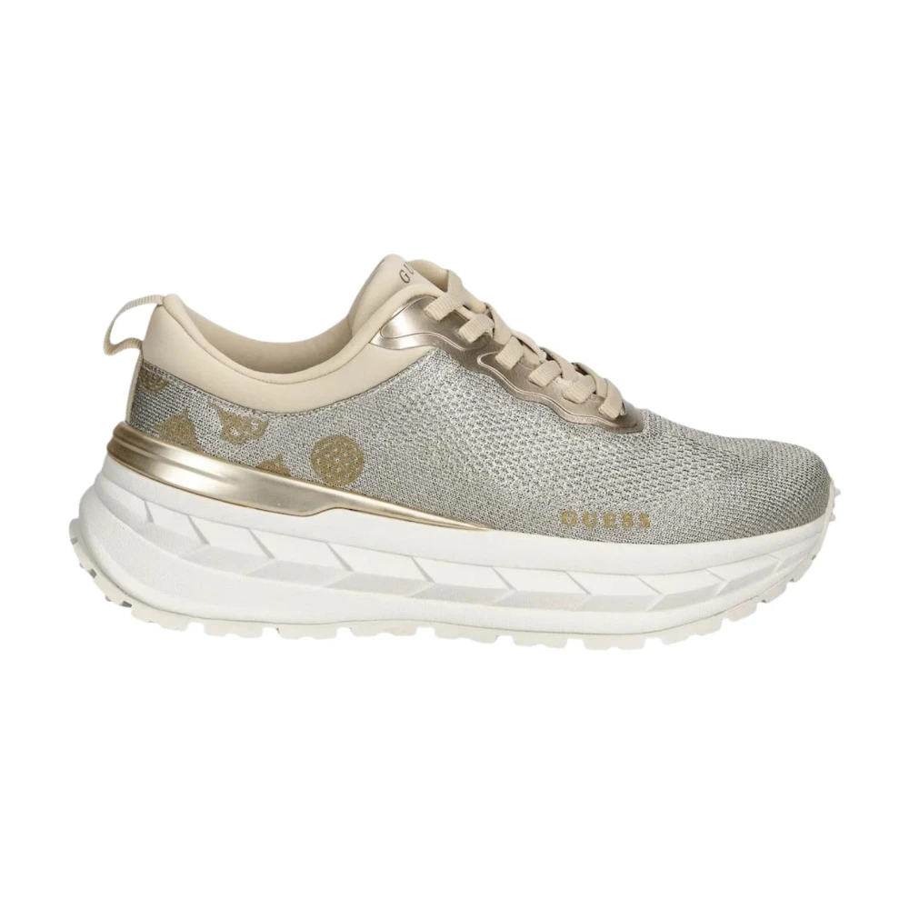 Guess Women's Gray Sneakers, 4 Uk, Runit 4G Logo Running Shoes