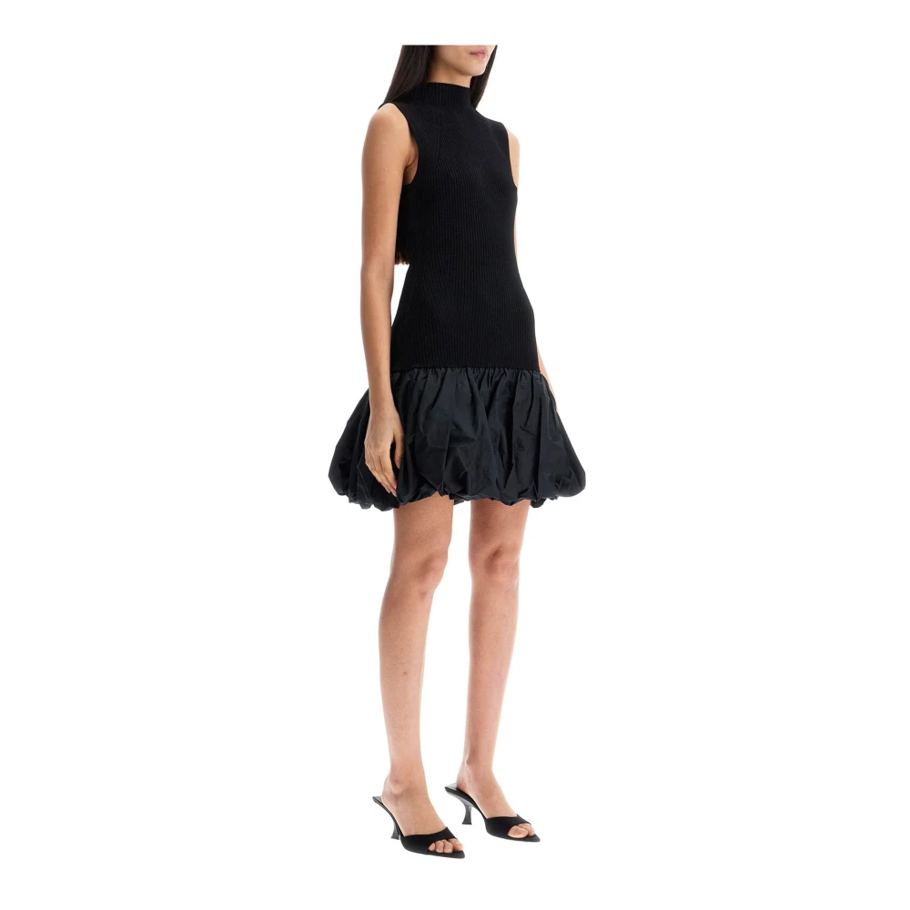Rotate Birger Christensen Racer Cut Knit Jurk Black Dames