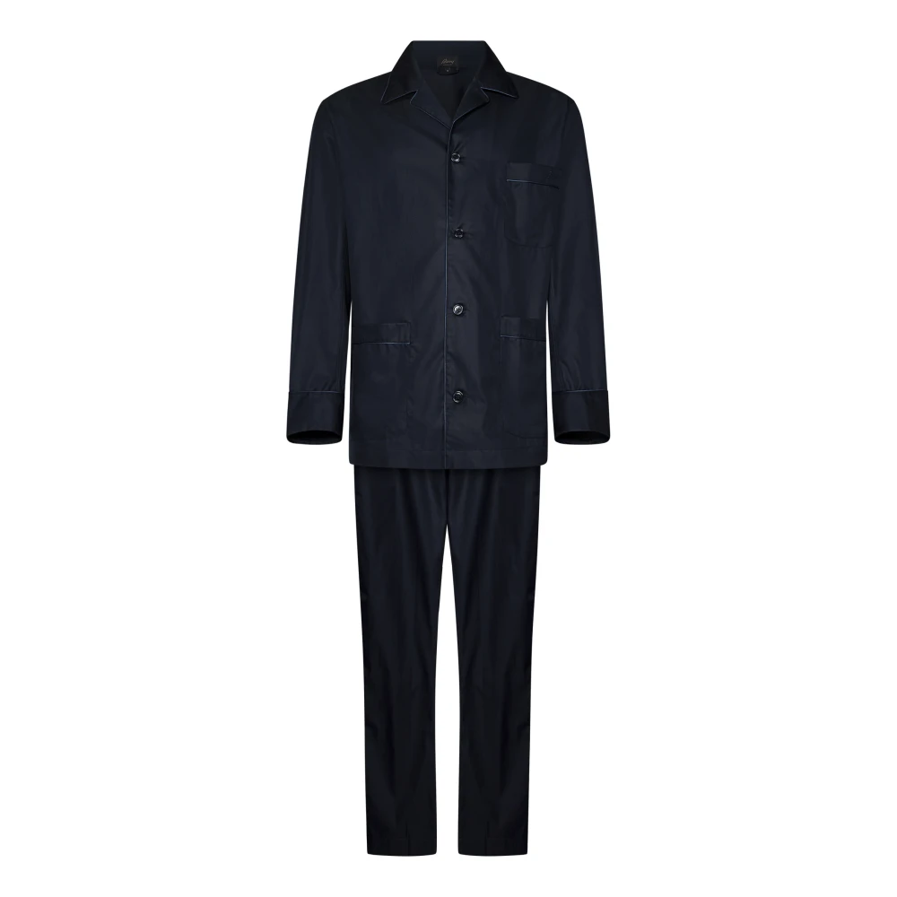 Brioni Blauw Katoenen Pyjamaset Blue Heren