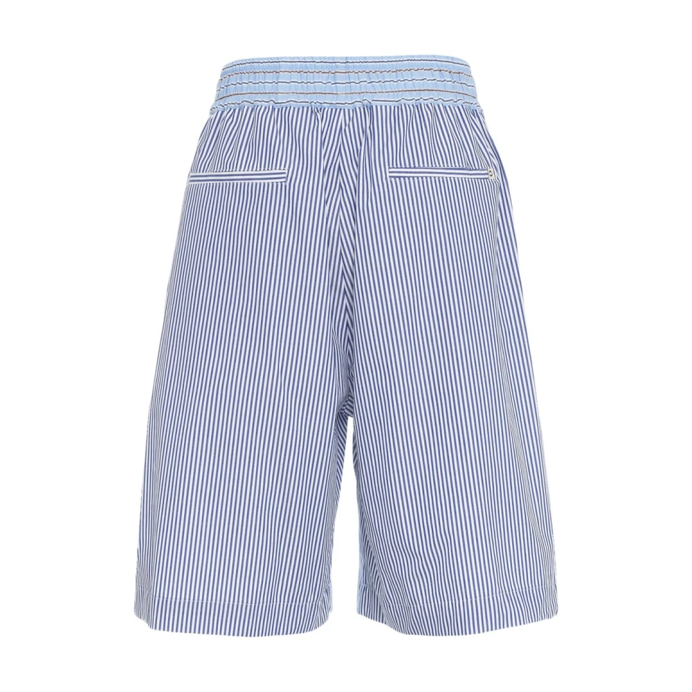 Ottod'Ame Blauwe Katoenen Bermuda Shorts Damesmode Blue Dames