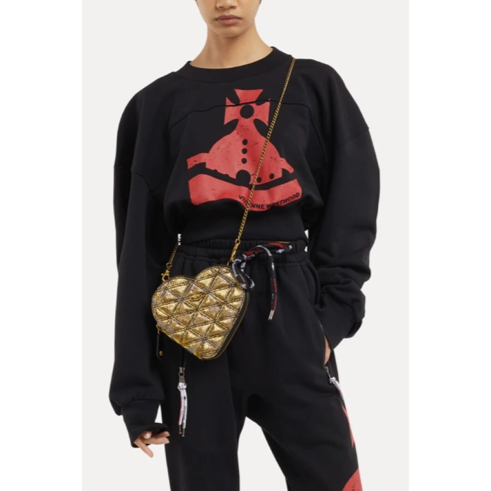 Vivienne Westwood Zwart Crop Sander Sweatshirt Black Dames