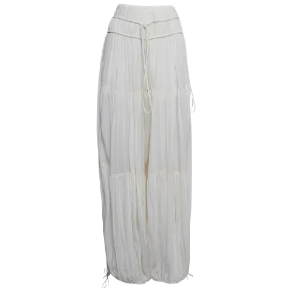 Chloé Pre-owned Fabric bottoms White Dames