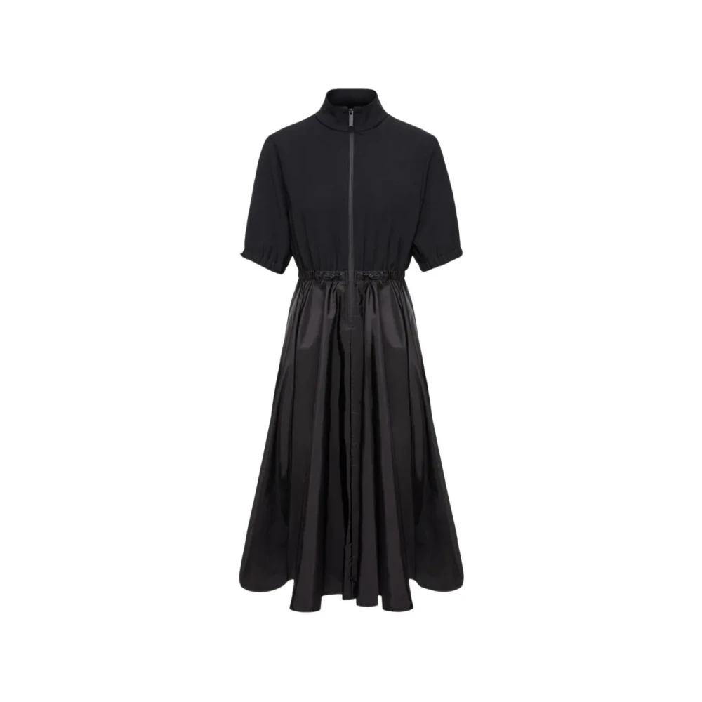 Moncler Women's Black Shirt Dresses, M, Midi Dress
