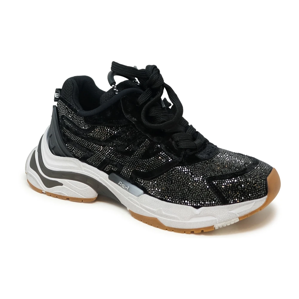 Ash Zwarte Strass Race Sneakers Black Dames