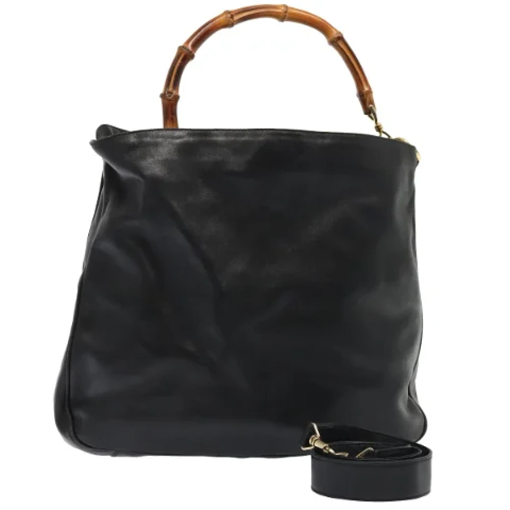 Gucci Vintage Pre-owned Leather handbags Black Dames