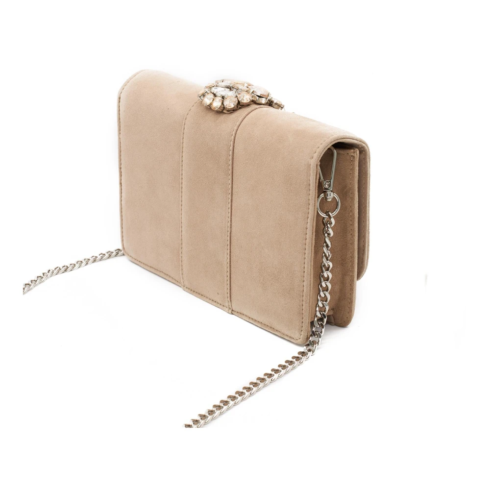Alma en Pena Juwelenvlak Schoudertas Beige Dames