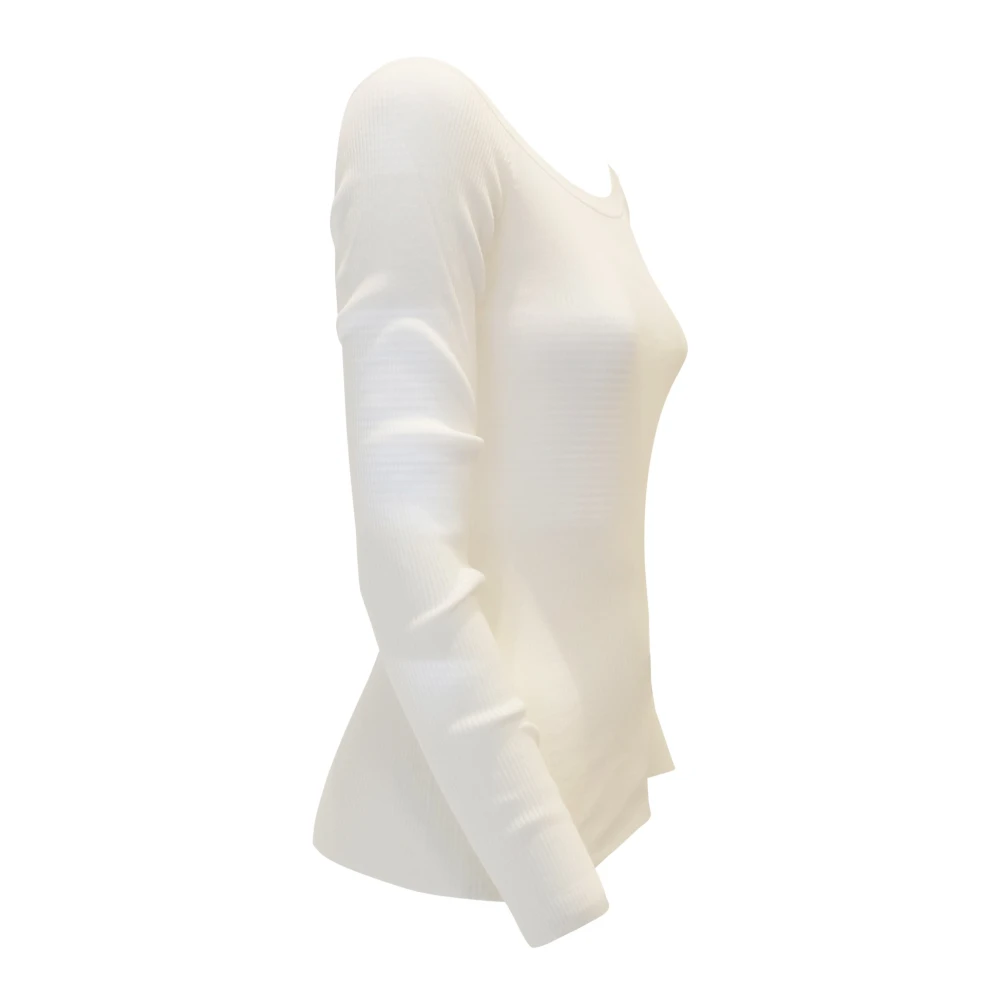 P.a.r.o.s.h. Crème Katoenen Trui Ss24 Beige Dames