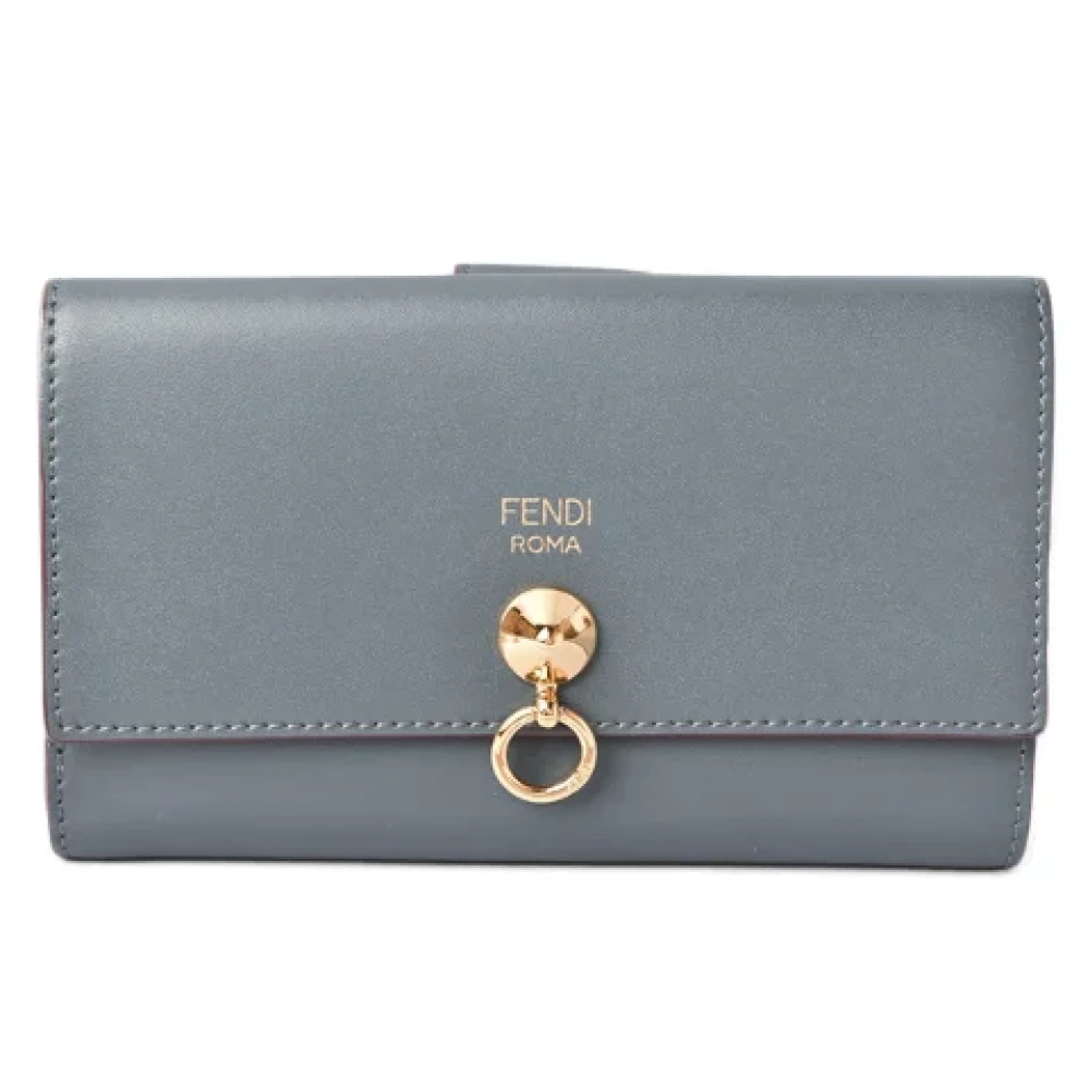 Fendi Vintage Pre-owned Leather wallets Blue Dames