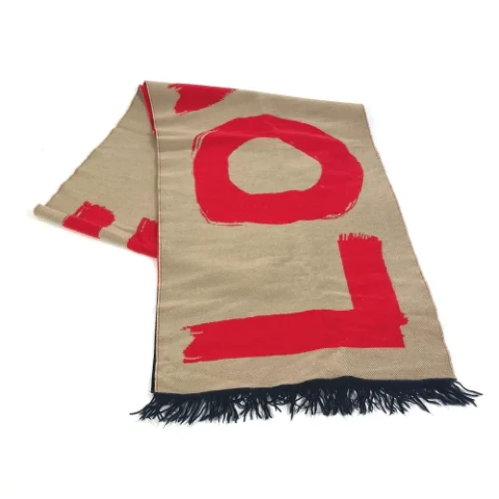 Burberry Vintage Pre-owned Wool scarves Brown Dames