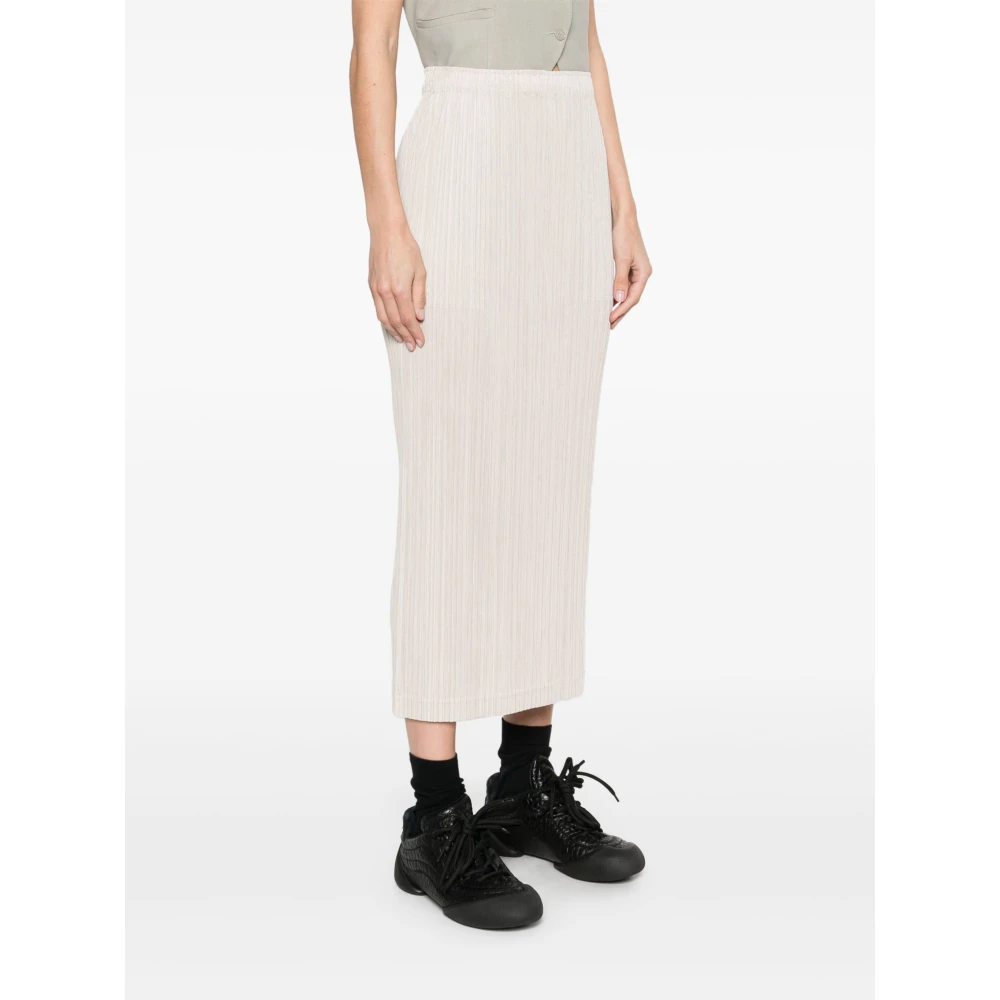 Issey Miyake Stijlvolle A-Lijn Rok voor Vrouwen Beige Dames