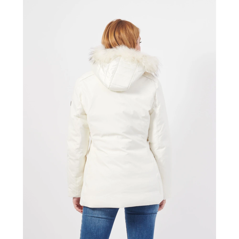 YES ZEE Ivoor Softshell Jas met Bont Capuchon Beige Dames