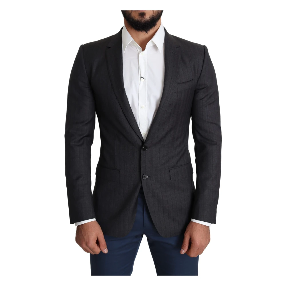 Dolce & Gabbana Men's Black Elegant Martini Wool Blazer