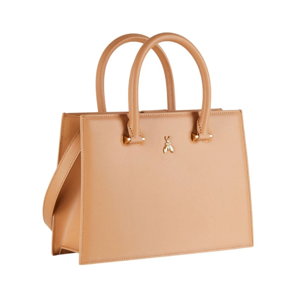 PATRIZIA PEPE Elegante Leren Handtas Model 8B0171L061 Beige Dames