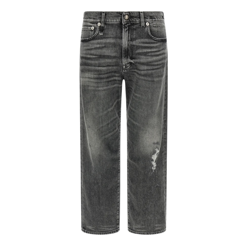 R13 Women's Gray Straight Fit Jeans, W25, Boyfriend Jean