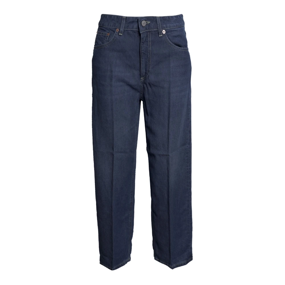 Dondup Women's Blue Straight Fit Jeans, W30, Tami Wide Leg Jeans