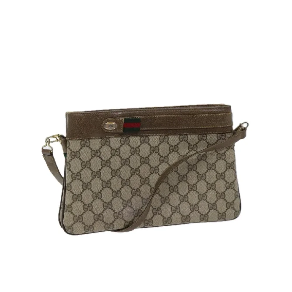 Gucci Vintage Pre-owned Canvas gucci-bags Beige Dames