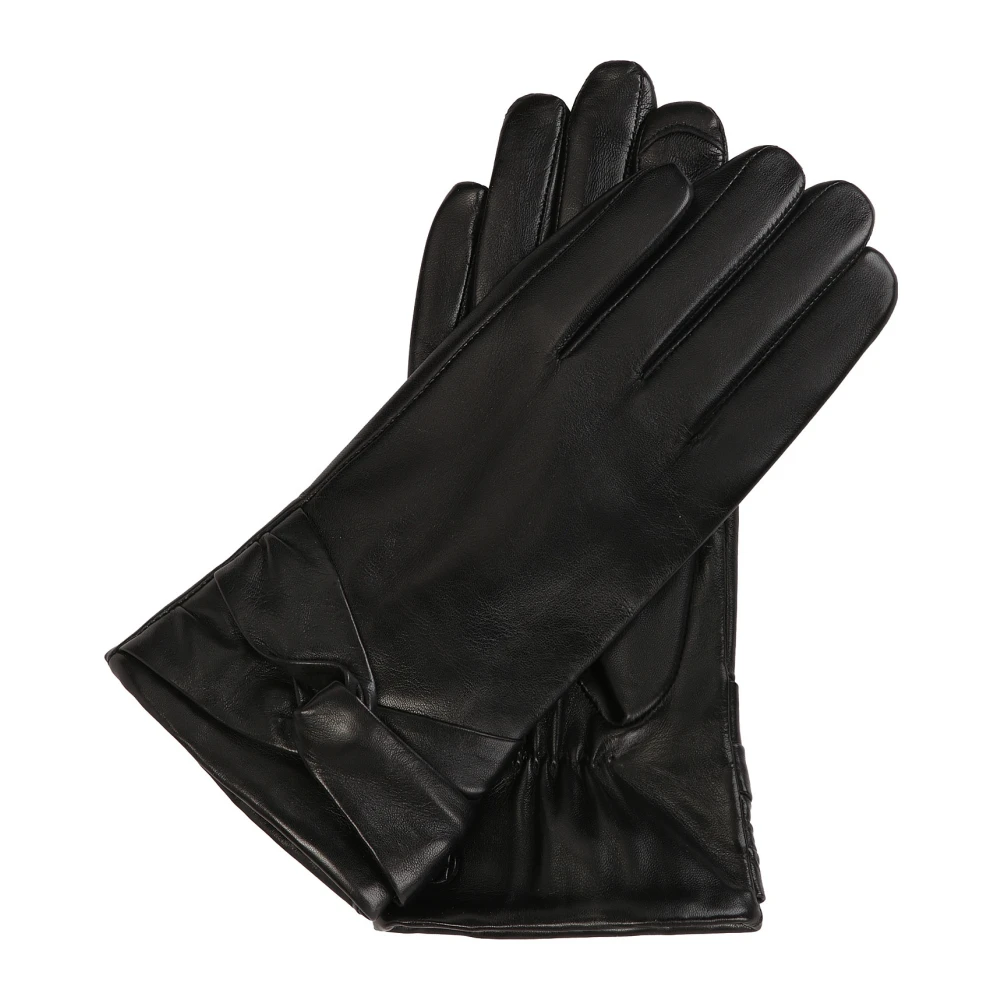 Kazar Elegante zwarte handschoenen met een decoratieve knoop Black Dames