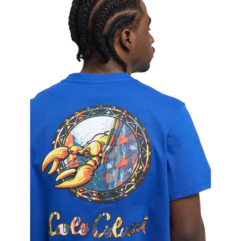carlo colucci Kreeft Twist T-Shirt Blue Heren