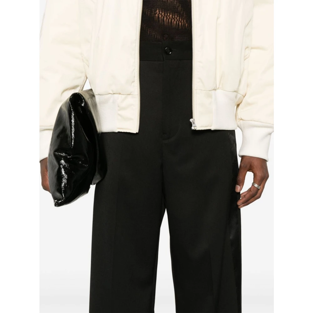 MM6 Maison Margiela Zwarte Rechte Pijp Wollen Broek Black Heren