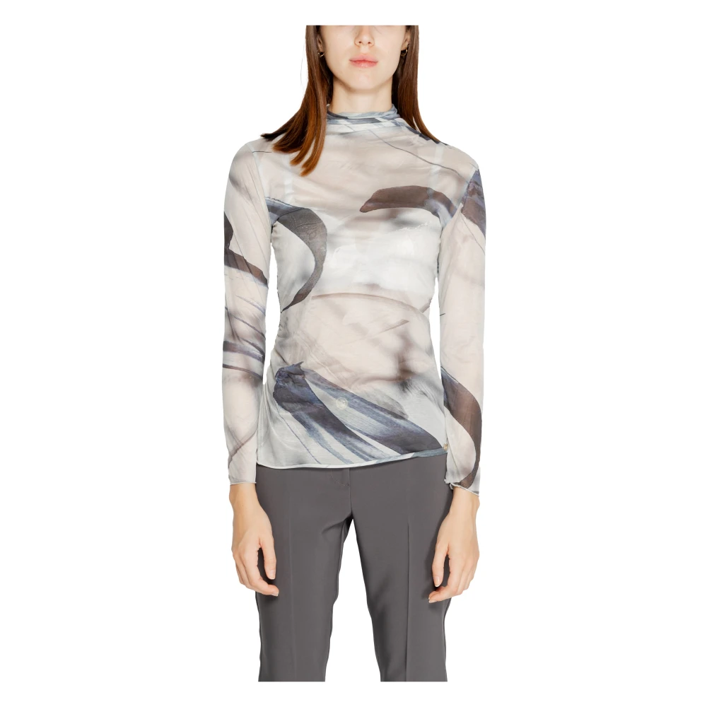 Rinascimento Women's Gray T-Shirt Collection: Fall/Winter - Long Sleeve T-Shirts - S- Tops