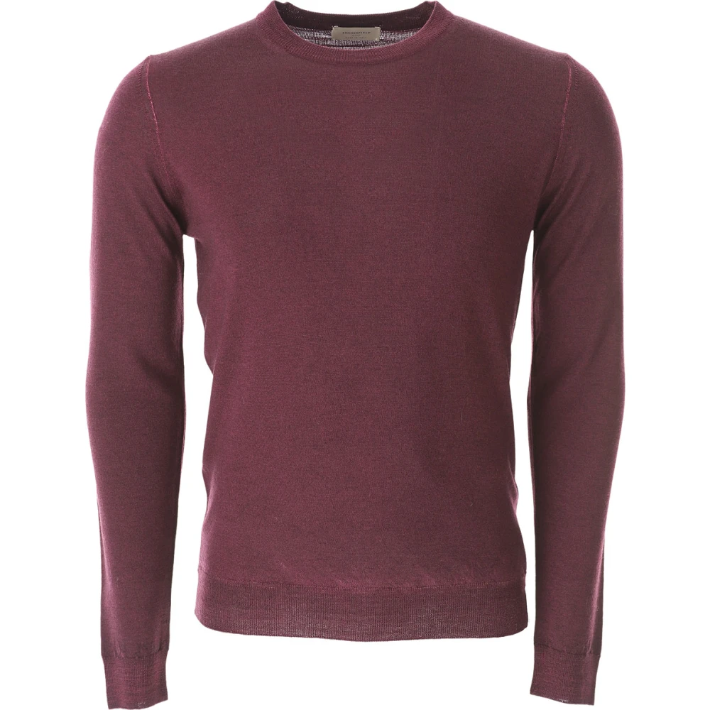 Brooksfield Round-neck Knitwear Red Heren