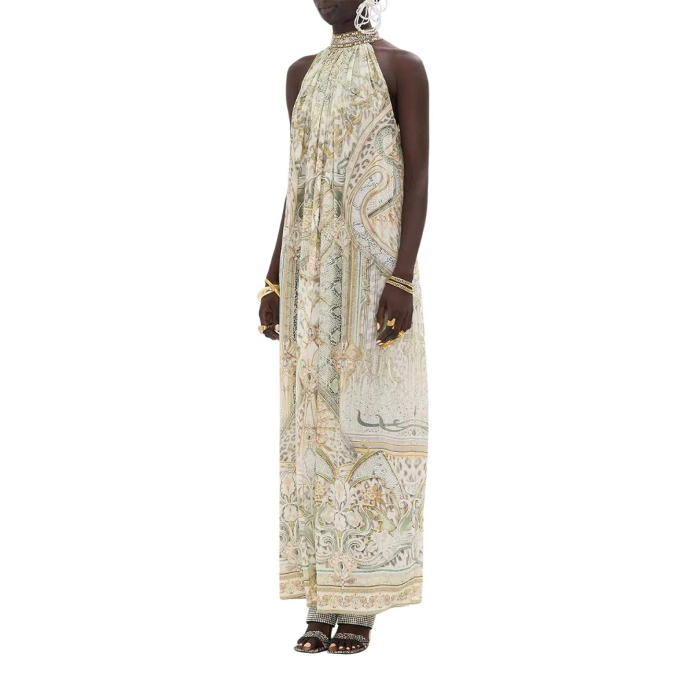 Camilla Ivory Tower Tales Zijden Jurk Beige Dames