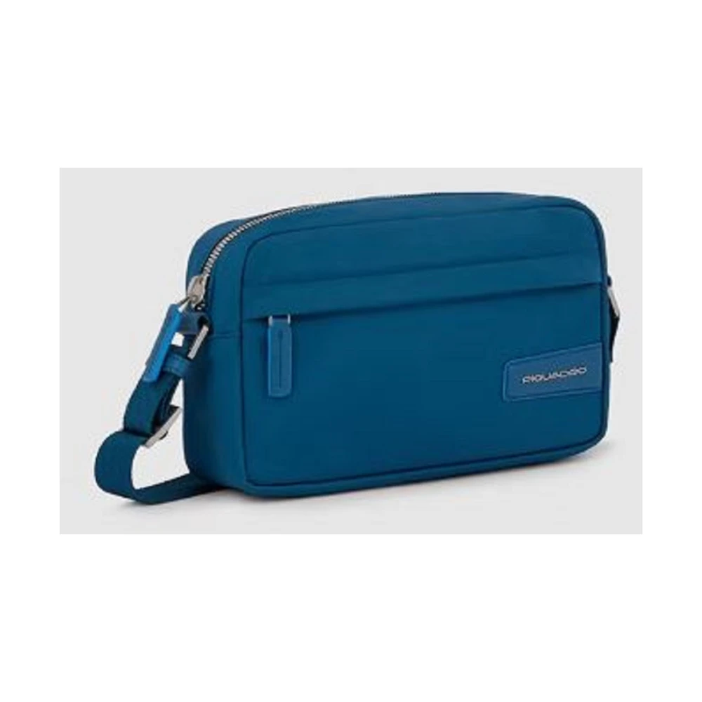 Piquadro Blauwe RFID-beschermde Kleine Schoudertas Blue Dames