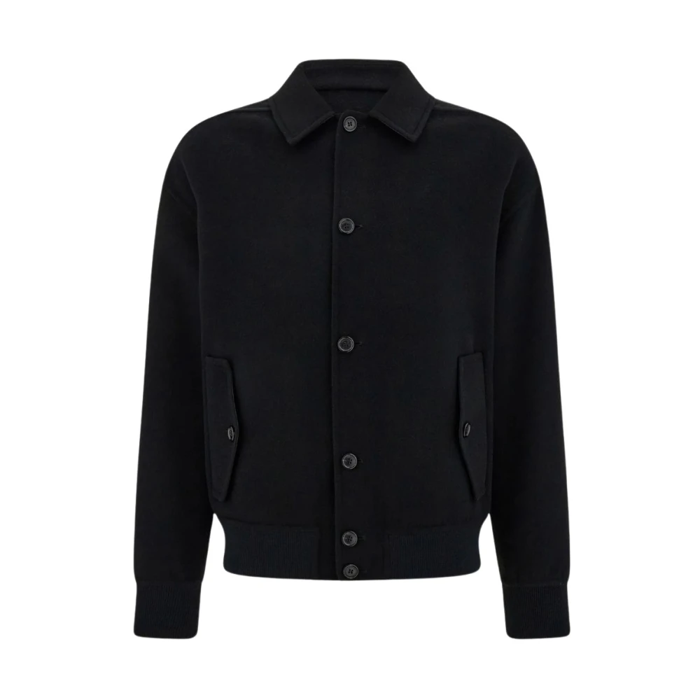 Ferragamo Black Wool Oves Aries Biker Jacket - IT48 | M - Image 2