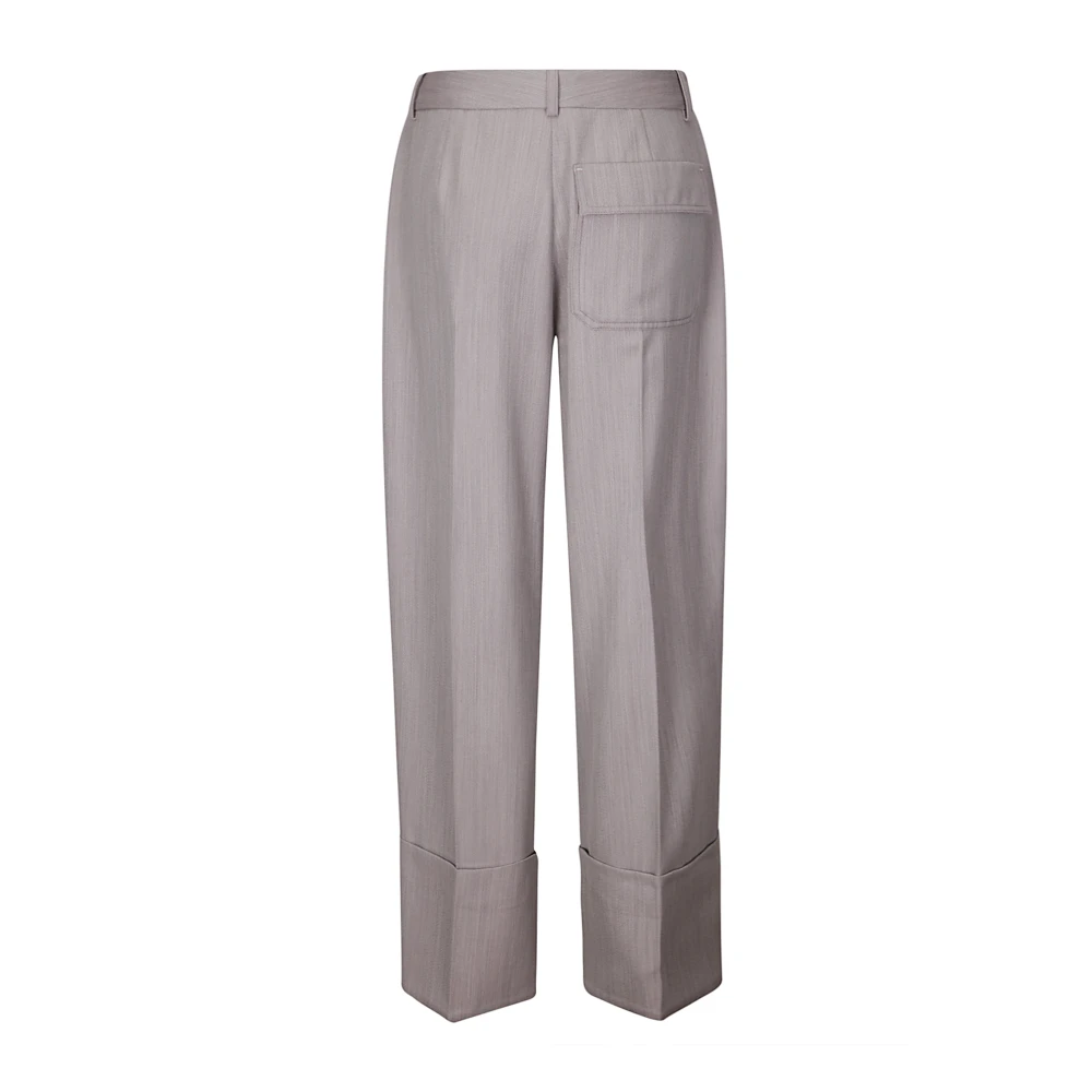 Victoria Beckham Wijde Pijp Omslagbroek Gray Dames