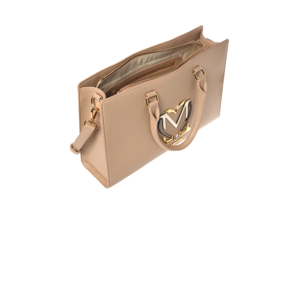 Love Moschino Beige Handtas met Logoprint Beige Dames