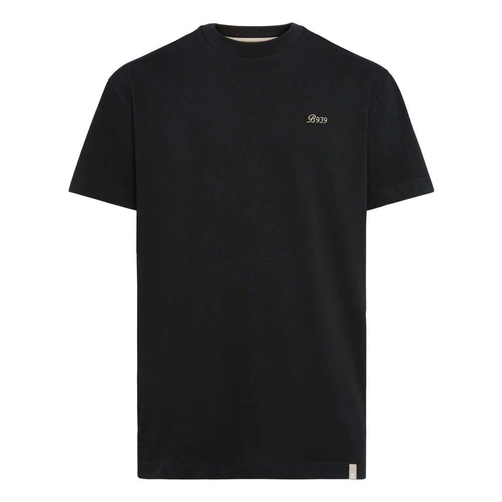 Boggi Milano Katoenmix T-shirt Black Heren