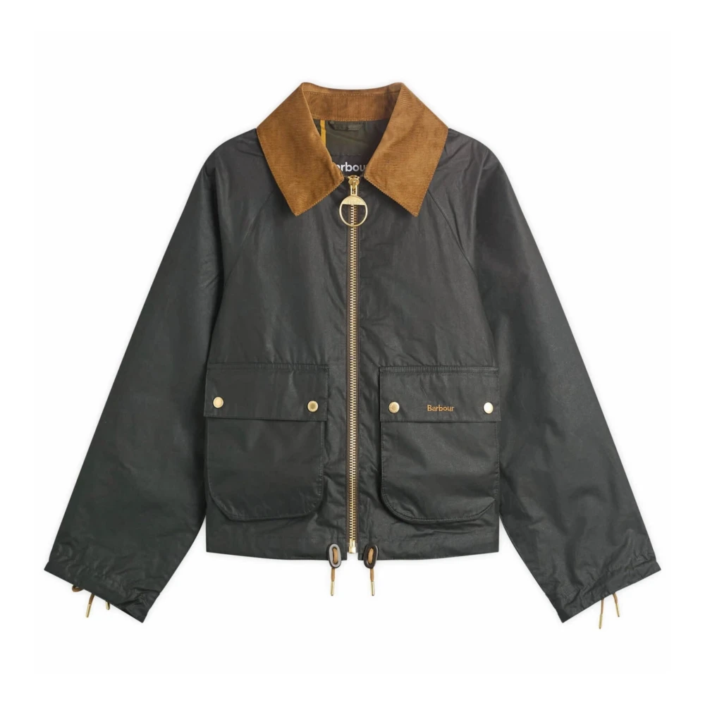 Barbour Green Marron Waxed Jacket - Female - Light Jackets - S - Jackets