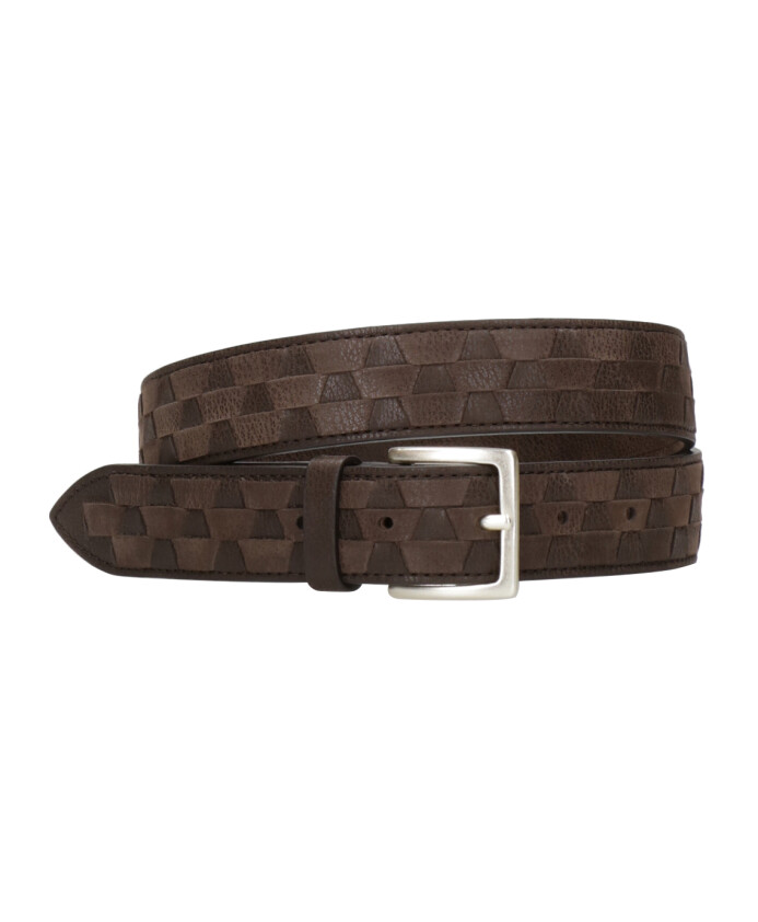 ceinture-en-cuir-marron-avec-motif-intrecciato