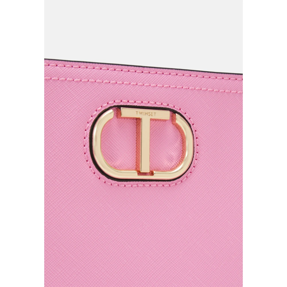 Twinset Ovale Top Handle Tas Pink Dames
