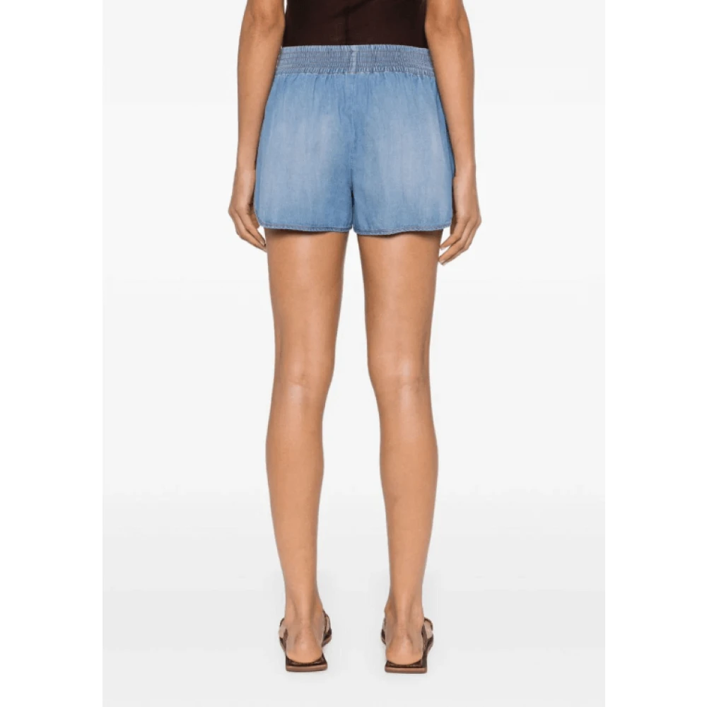 Ermanno Scervino Lichtblauwe Chambray Mini Shorts Blue Dames