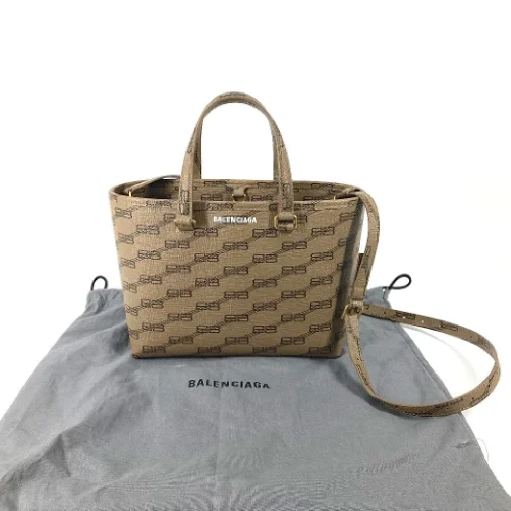 Balenciaga Vintage Pre-owned Leather balenciaga-bags Beige Dames