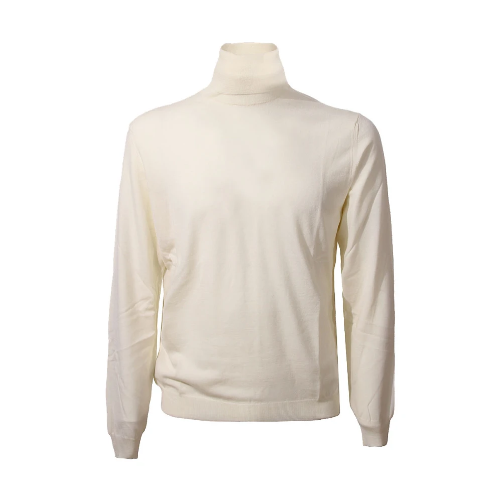 Zanone Vit Flexwool Turtleneck Sweater White, Herr