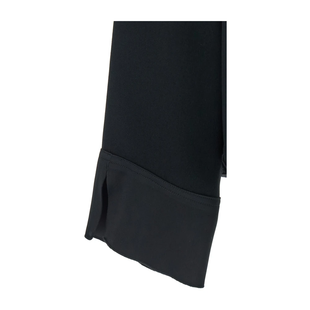 Forte Zwarte V-hals trui vrouw acetaatmix Black Dames