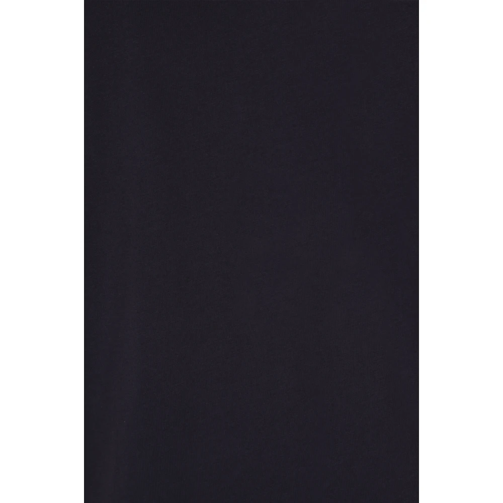 Ermenegildo Zegna Navy Katoenen Jersey T-shirt met Logo Borduursel Black Heren