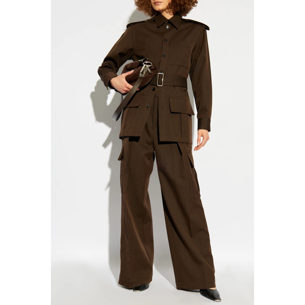 Burberry Wollen broek Brown Dames