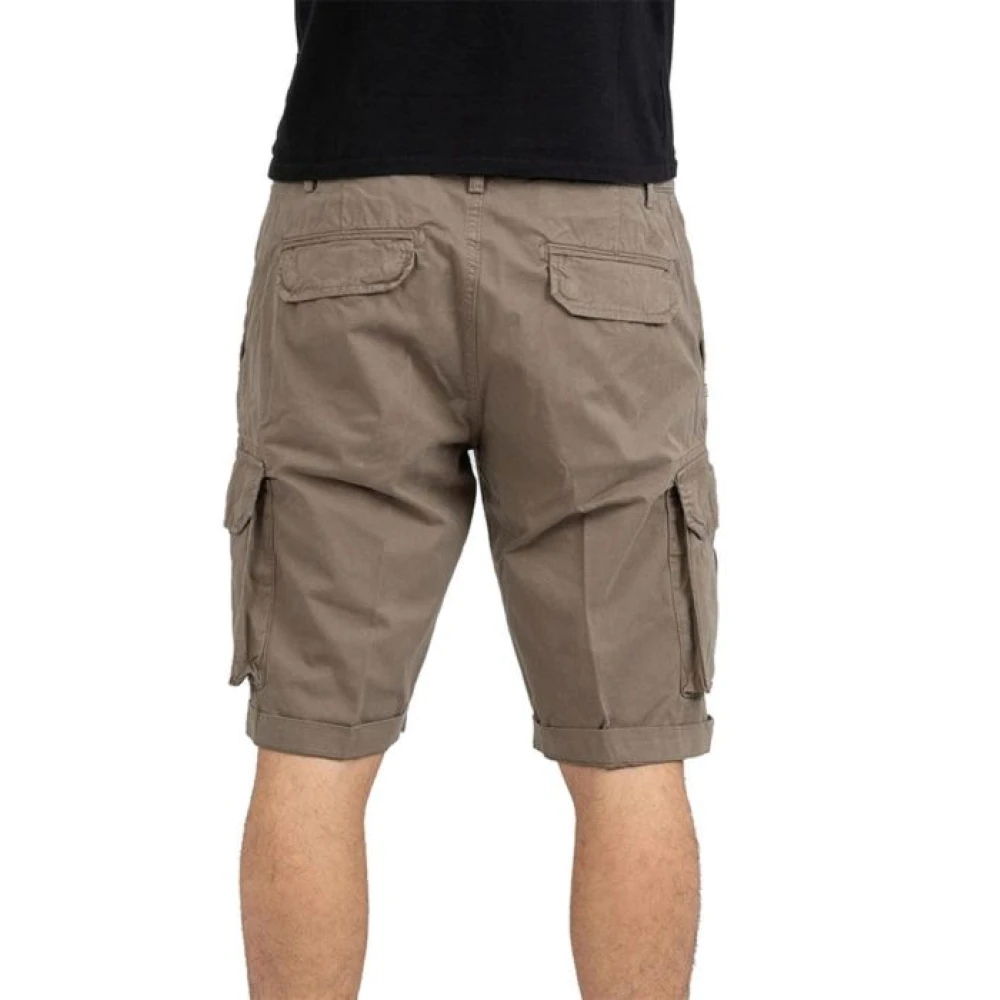 40Weft Nick Cargo Shorts Donker Beige Brown Heren