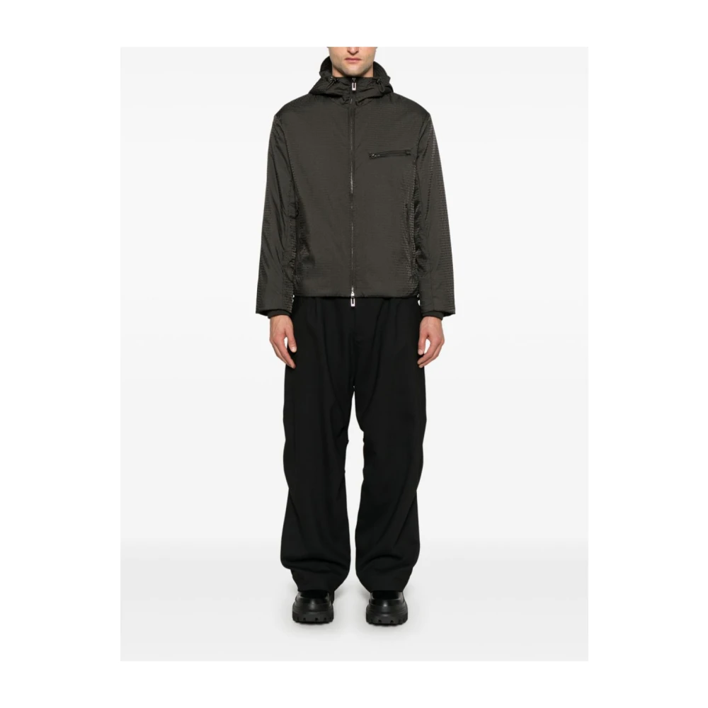 Emporio Armani Zwarte Wijde Pijp Broek Black Heren
