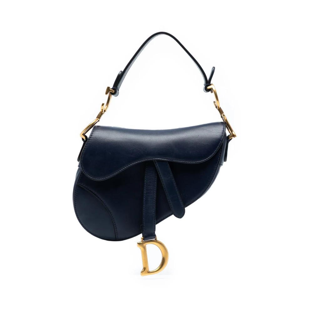 Dior Vintage Women's Blue Pre-Owned Saddle Bag