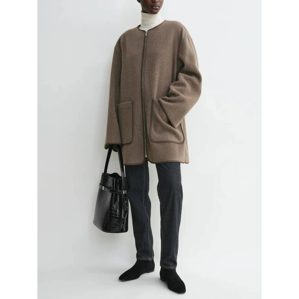TotêMe Wollen jas met Chic Design Green Dames
