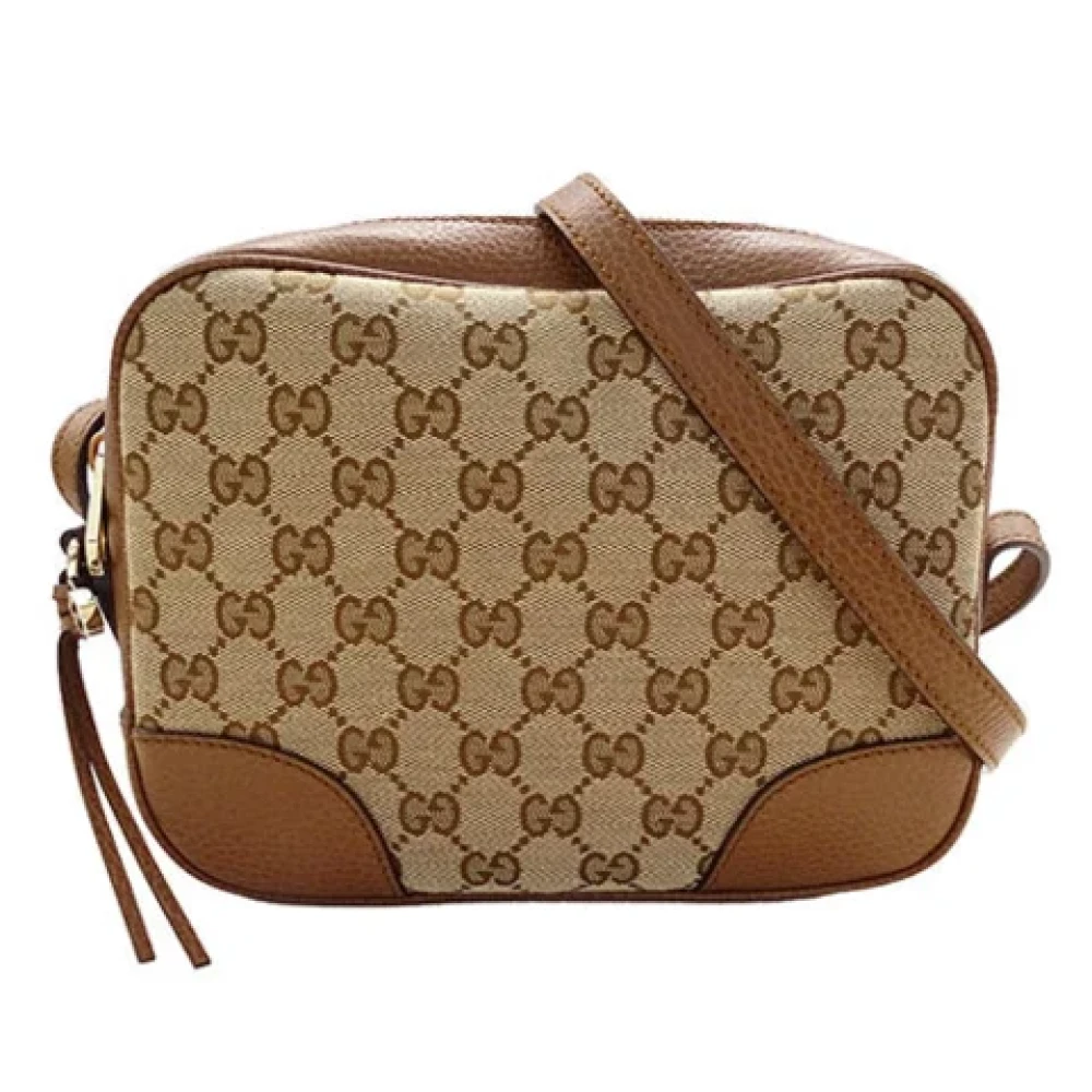 Gucci Vintage Pre-owned Canvas shoulder-bags Brown Dames