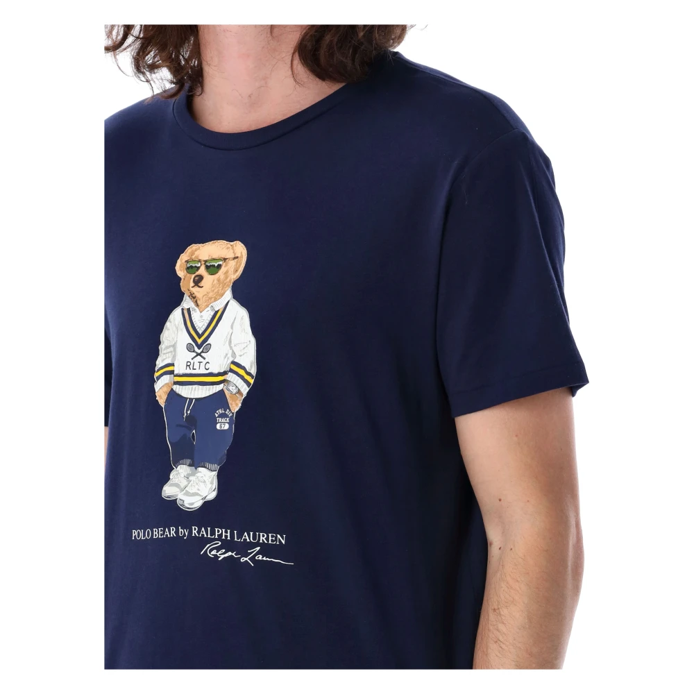 Polo Ralph Lauren Katoen Crew Neck Polo Bear T-shirt Blue Heren
