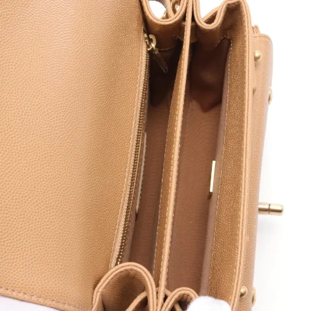 Chanel Vintage Pre-owned Leather crossbody-bags Beige Dames